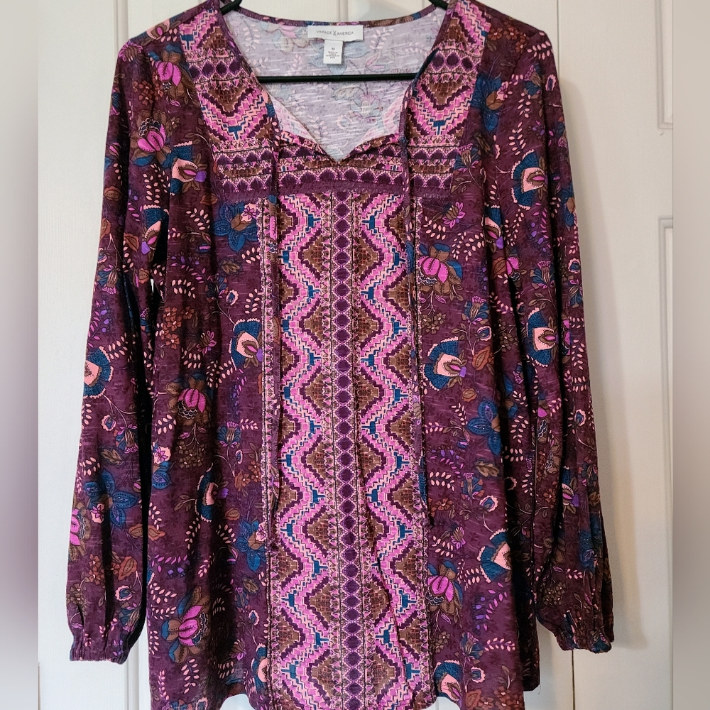Vintage America women's 3/4 sleeve shirt